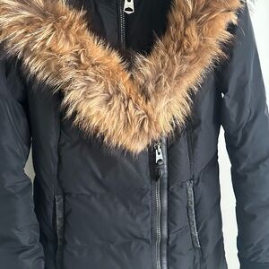 Women's Black Faux Fur Trim Jacket